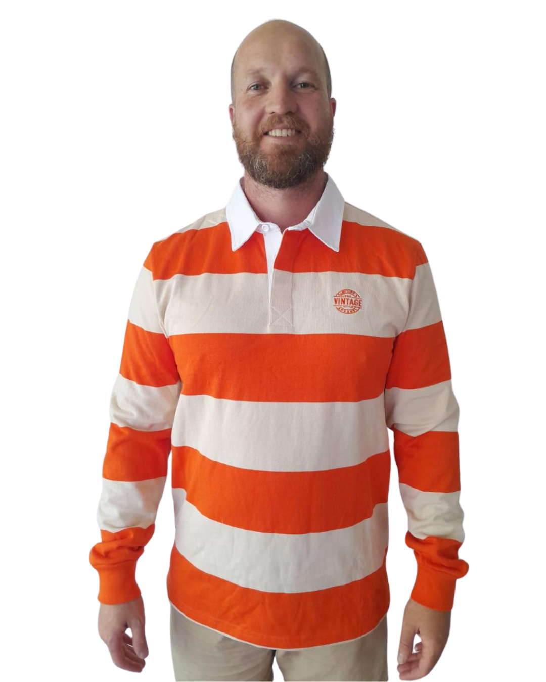 Orange striped Long Sleeve Jersey